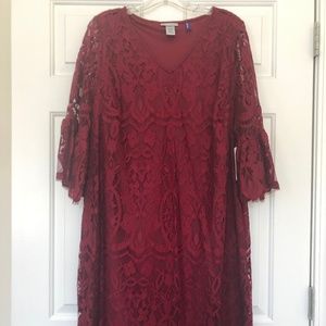 NWT Burgundy Lace Cocktail Dress